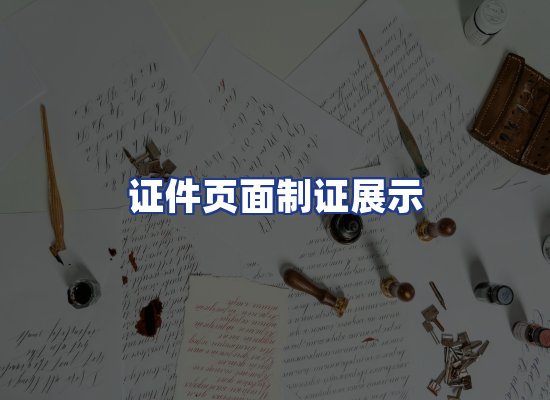 证件页面制证展示